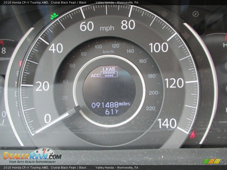2016 Honda CR-V Touring AWD Crystal Black Pearl / Black Photo #20