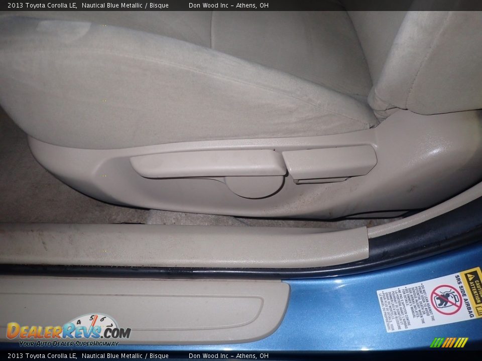 2013 Toyota Corolla LE Nautical Blue Metallic / Bisque Photo #22