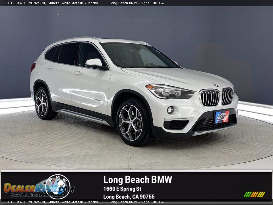 2018 BMW X1 xDrive28i Mineral White Metallic / Mocha Photo #1