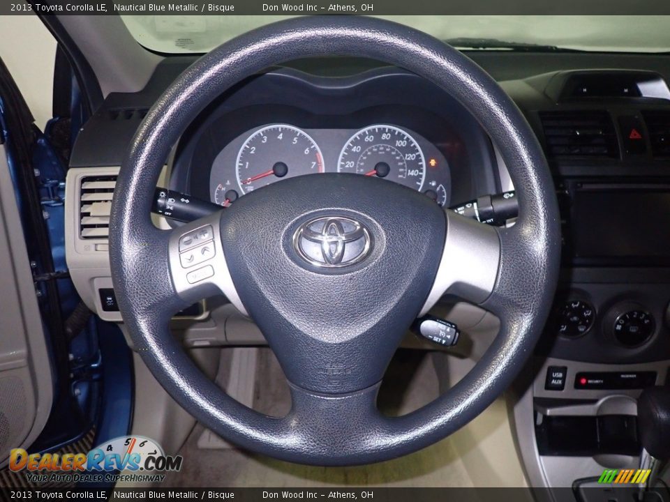 2013 Toyota Corolla LE Nautical Blue Metallic / Bisque Photo #26