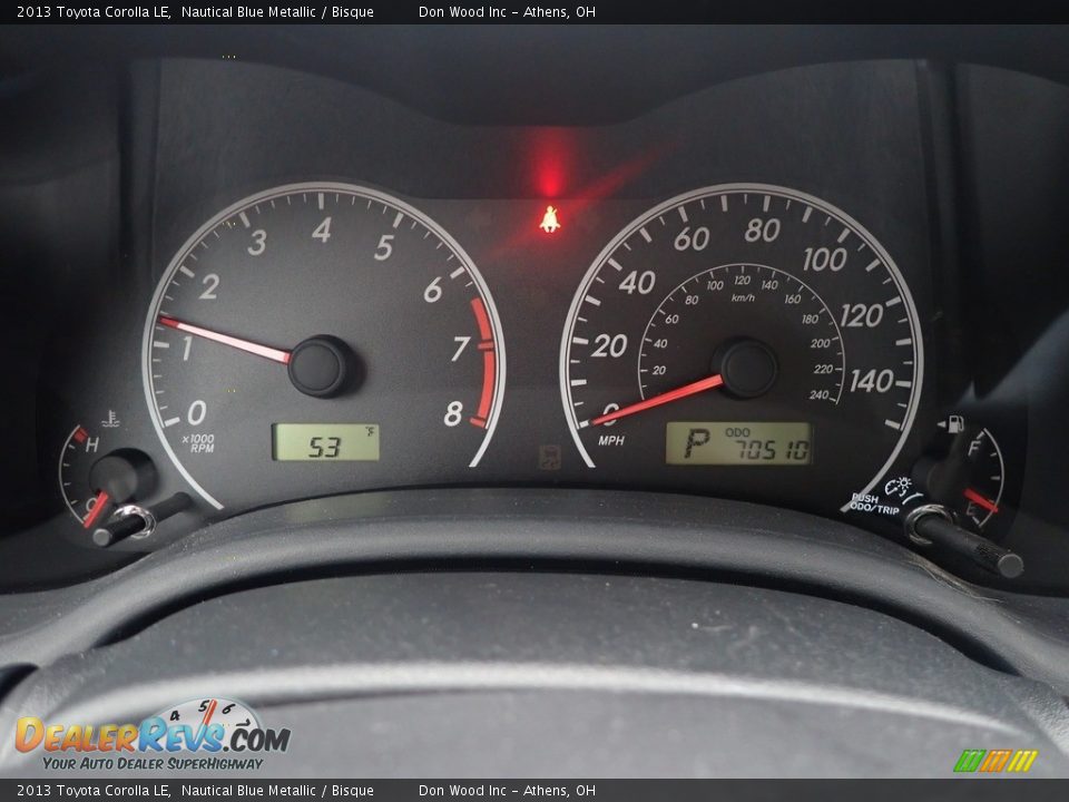 2013 Toyota Corolla LE Nautical Blue Metallic / Bisque Photo #27