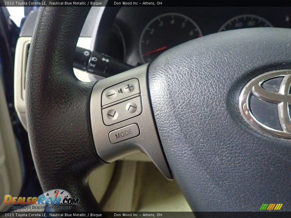 2013 Toyota Corolla LE Nautical Blue Metallic / Bisque Photo #28