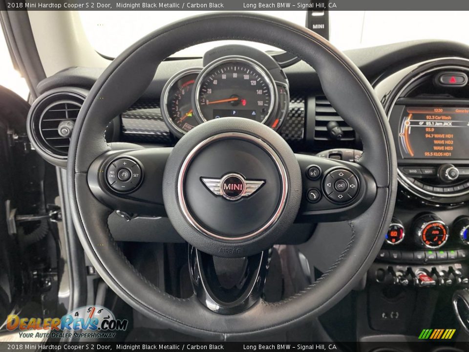 2018 Mini Hardtop Cooper S 2 Door Midnight Black Metallic / Carbon Black Photo #18