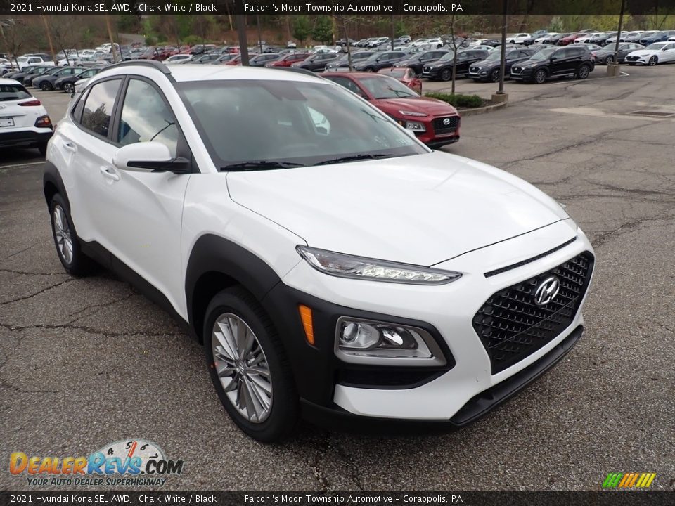 2021 Hyundai Kona SEL AWD Chalk White / Black Photo #3