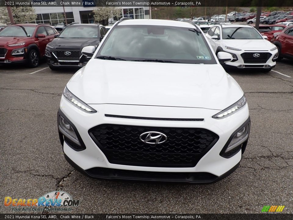 2021 Hyundai Kona SEL AWD Chalk White / Black Photo #4