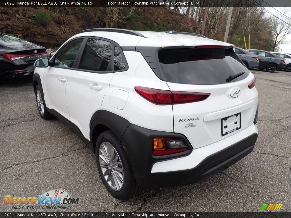 2021 Hyundai Kona SEL AWD Chalk White / Black Photo #6