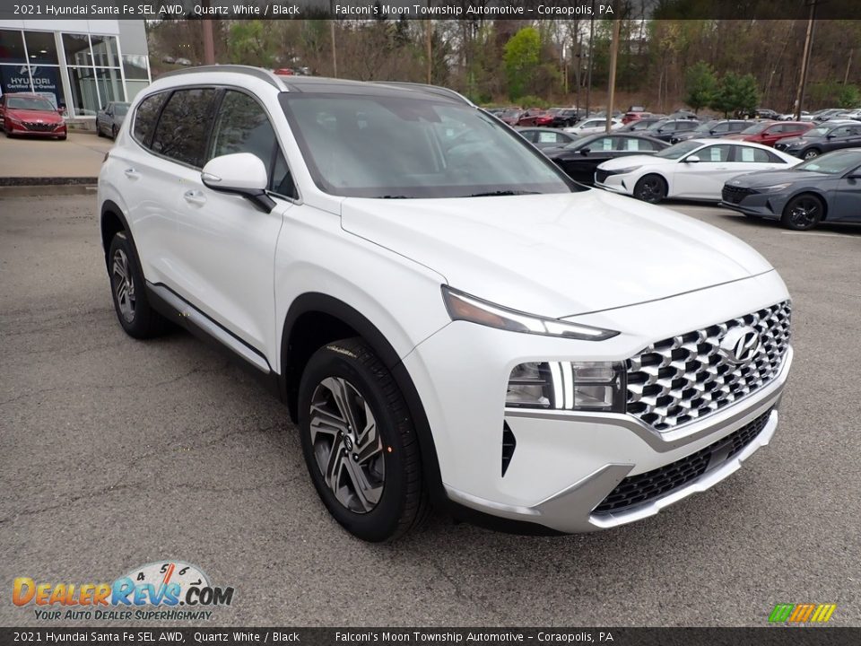 2021 Hyundai Santa Fe SEL AWD Quartz White / Black Photo #3