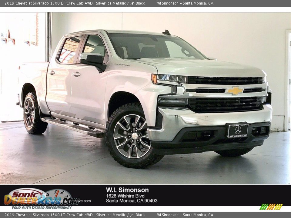 2019 Chevrolet Silverado 1500 LT Crew Cab 4WD Silver Ice Metallic / Jet Black Photo #1