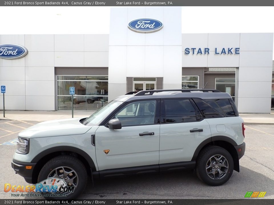 2021 Ford Bronco Sport Badlands 4x4 Cactus Gray / Ebony Photo #1