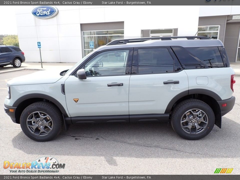 2021 Ford Bronco Sport Badlands 4x4 Cactus Gray / Ebony Photo #2