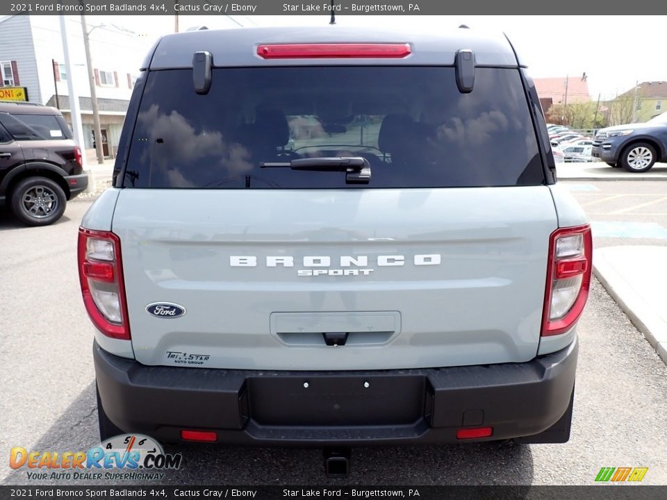 2021 Ford Bronco Sport Badlands 4x4 Cactus Gray / Ebony Photo #4