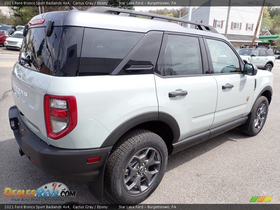 2021 Ford Bronco Sport Badlands 4x4 Cactus Gray / Ebony Photo #6