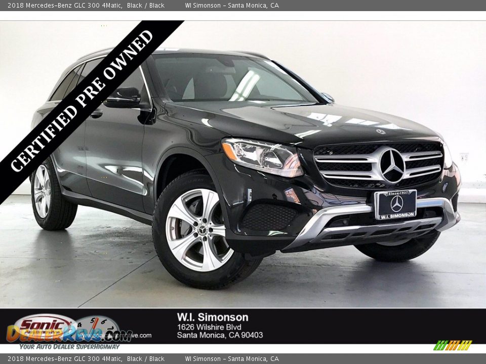 2018 Mercedes-Benz GLC 300 4Matic Black / Black Photo #1