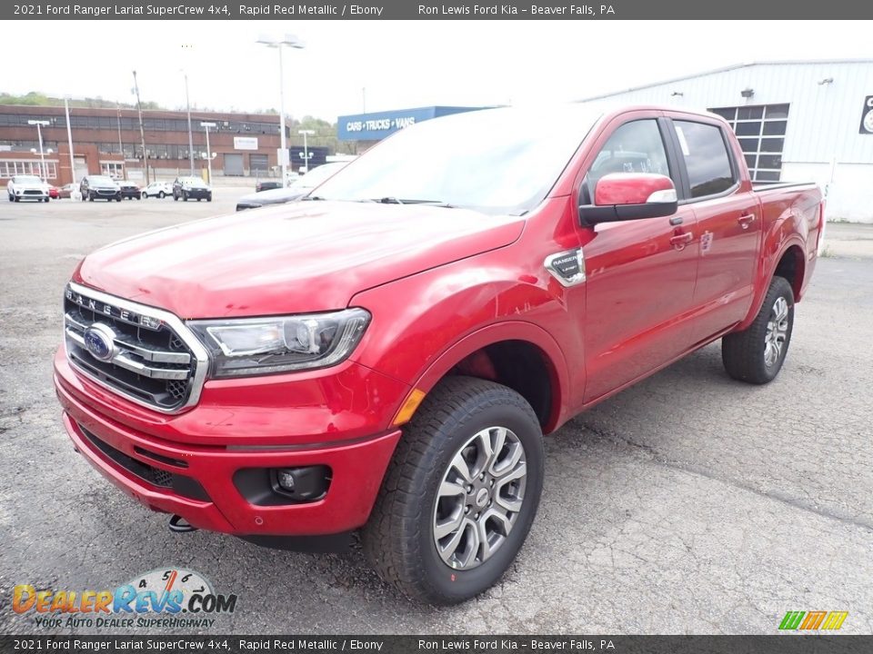 2021 Ford Ranger Lariat SuperCrew 4x4 Rapid Red Metallic / Ebony Photo #5