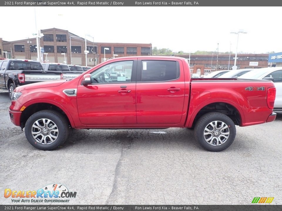 2021 Ford Ranger Lariat SuperCrew 4x4 Rapid Red Metallic / Ebony Photo #6