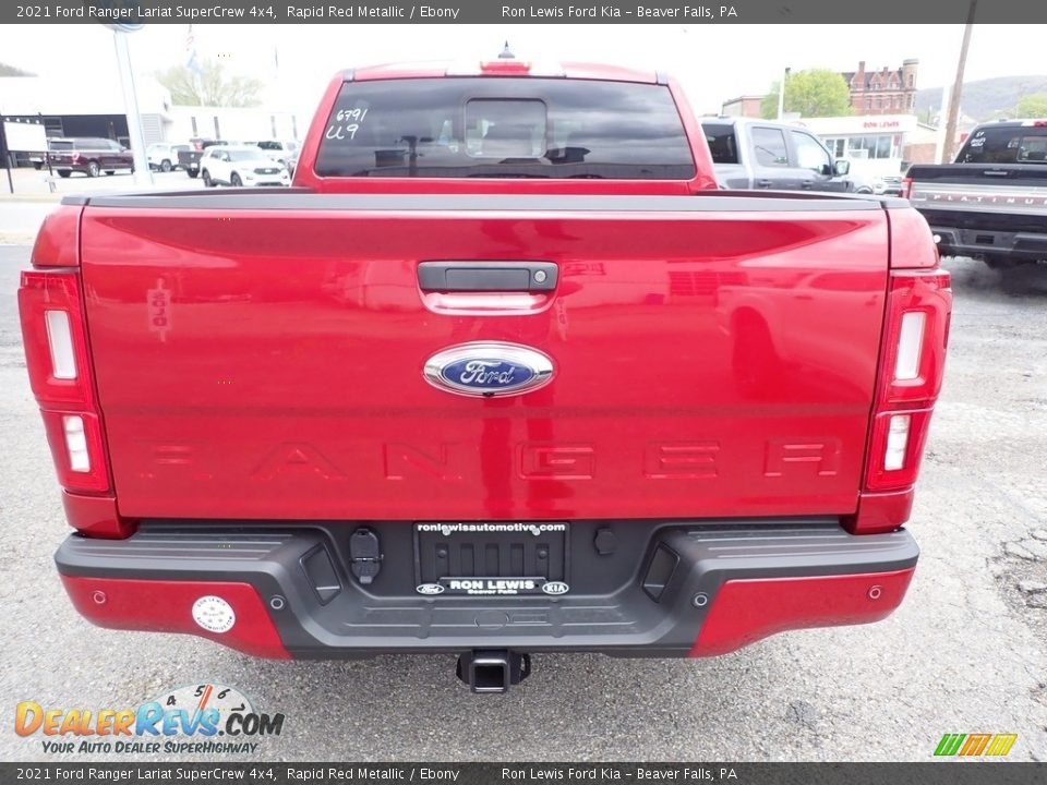 2021 Ford Ranger Lariat SuperCrew 4x4 Rapid Red Metallic / Ebony Photo #8