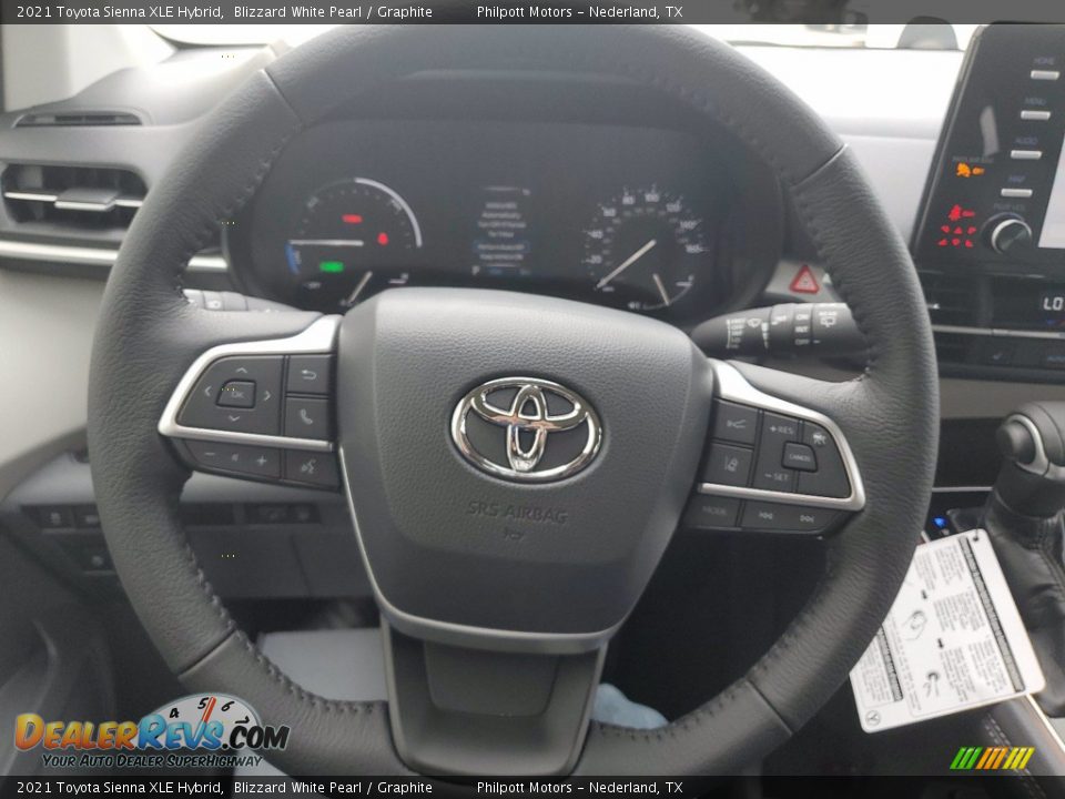 2021 Toyota Sienna XLE Hybrid Blizzard White Pearl / Graphite Photo #14