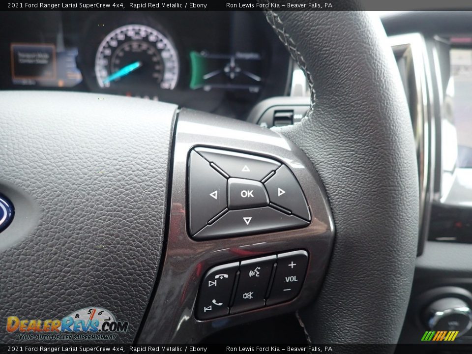 2021 Ford Ranger Lariat SuperCrew 4x4 Rapid Red Metallic / Ebony Photo #17