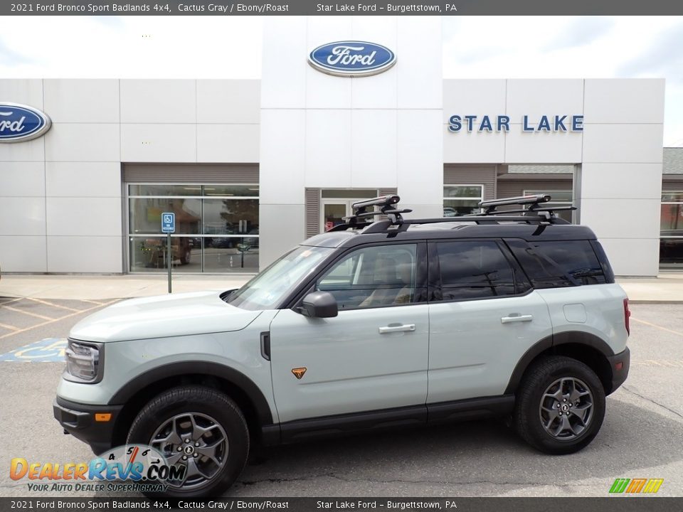 2021 Ford Bronco Sport Badlands 4x4 Cactus Gray / Ebony/Roast Photo #1