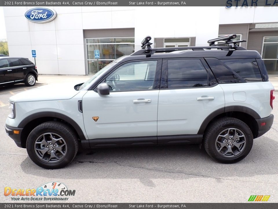 2021 Ford Bronco Sport Badlands 4x4 Cactus Gray / Ebony/Roast Photo #2