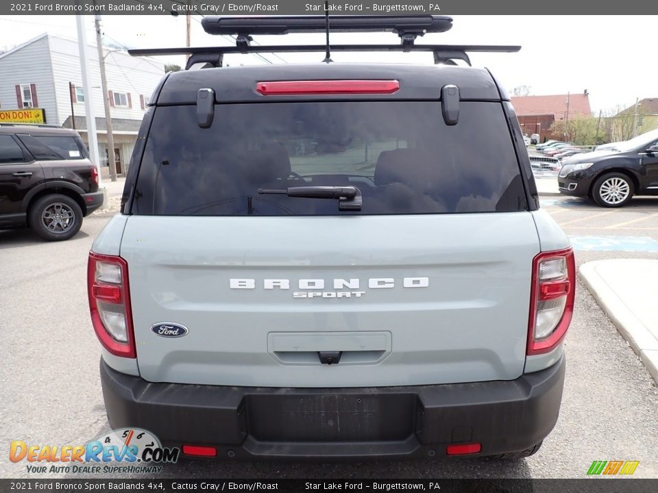 2021 Ford Bronco Sport Badlands 4x4 Cactus Gray / Ebony/Roast Photo #4