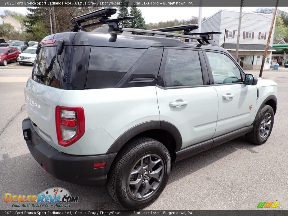 2021 Ford Bronco Sport Badlands 4x4 Cactus Gray / Ebony/Roast Photo #6