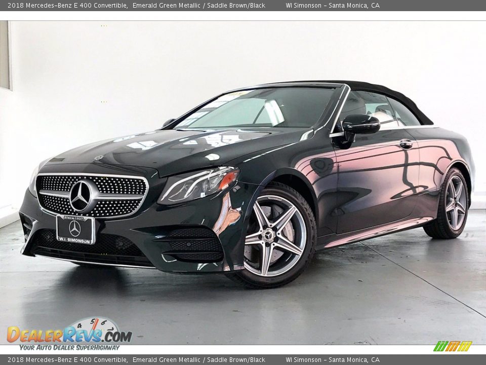 2018 Mercedes-Benz E 400 Convertible Emerald Green Metallic / Saddle Brown/Black Photo #12