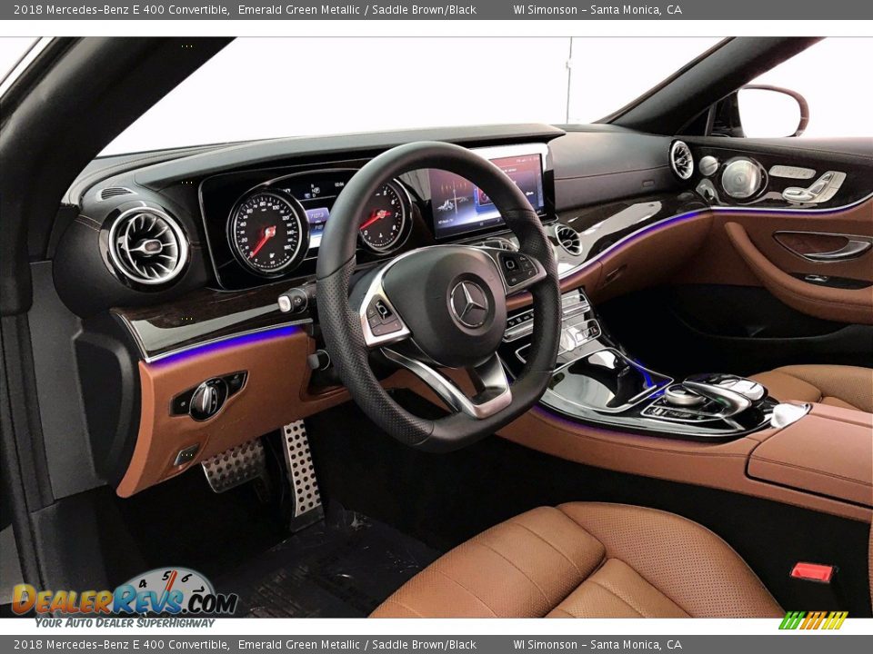 2018 Mercedes-Benz E 400 Convertible Emerald Green Metallic / Saddle Brown/Black Photo #14