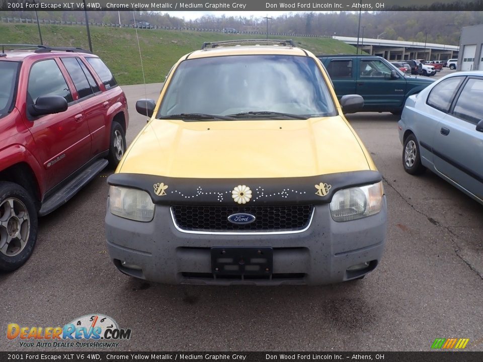 2001 Ford Escape XLT V6 4WD Chrome Yellow Metallic / Medium Graphite Grey Photo #4