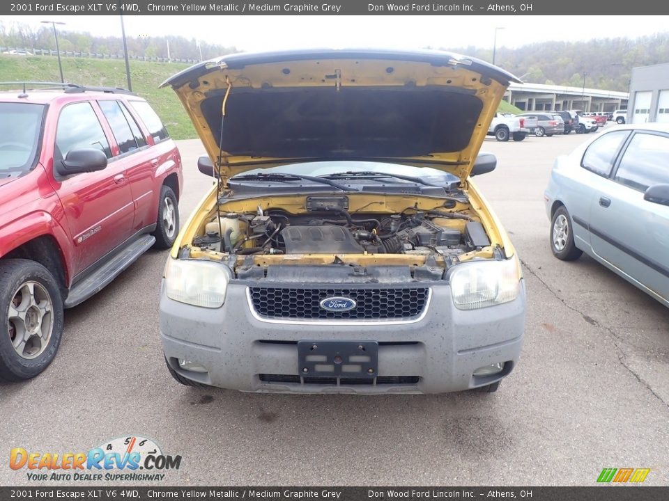 2001 Ford Escape XLT V6 4WD Chrome Yellow Metallic / Medium Graphite Grey Photo #5