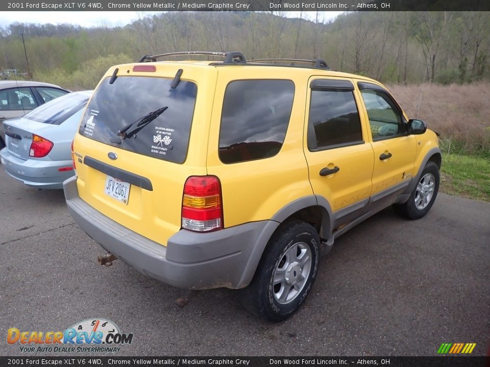 2001 Ford Escape XLT V6 4WD Chrome Yellow Metallic / Medium Graphite Grey Photo #14