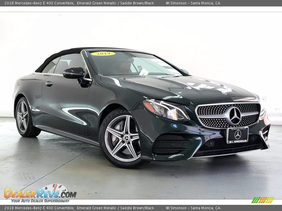 2018 Mercedes-Benz E 400 Convertible Emerald Green Metallic / Saddle Brown/Black Photo #34