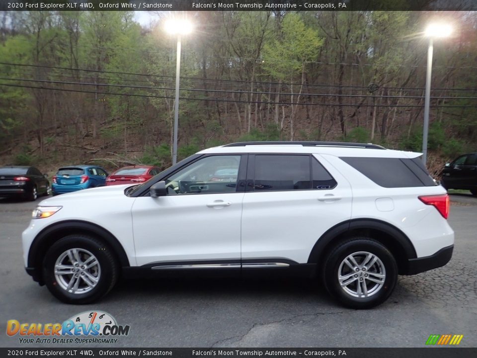 2020 Ford Explorer XLT 4WD Oxford White / Sandstone Photo #6