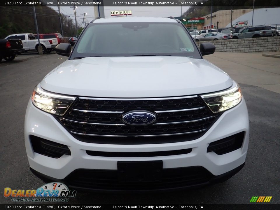 2020 Ford Explorer XLT 4WD Oxford White / Sandstone Photo #8