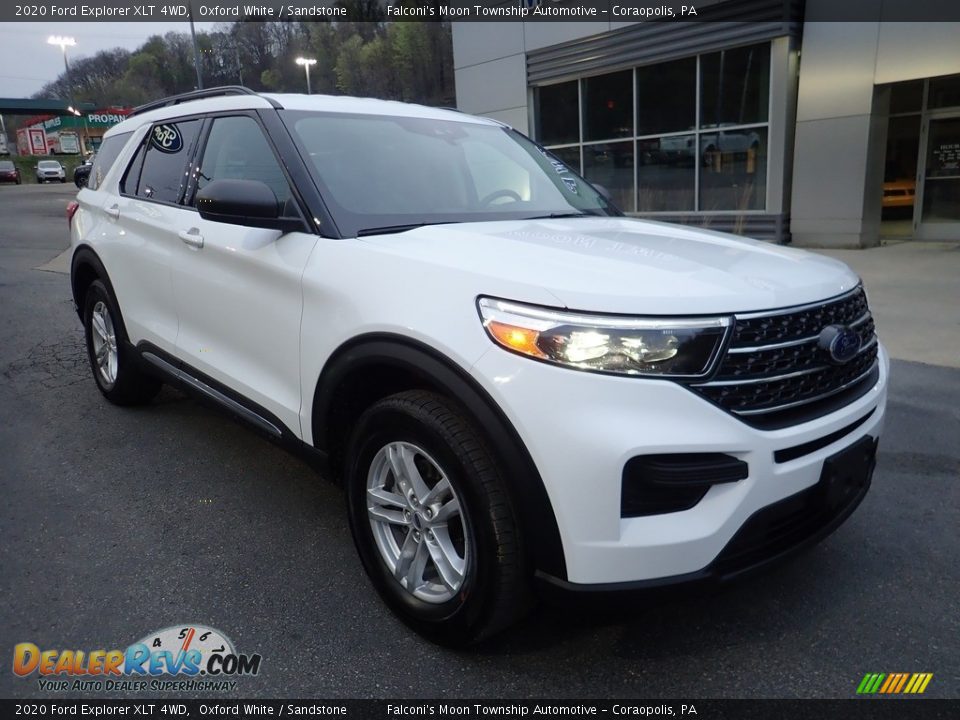 2020 Ford Explorer XLT 4WD Oxford White / Sandstone Photo #9