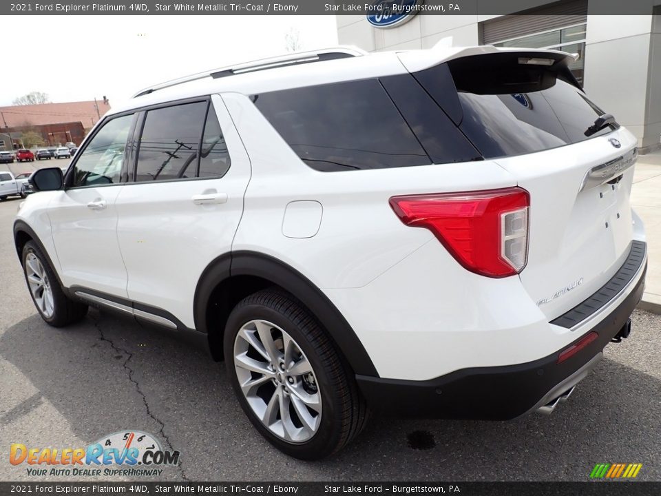 2021 Ford Explorer Platinum 4WD Star White Metallic Tri-Coat / Ebony Photo #3