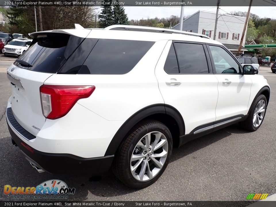 2021 Ford Explorer Platinum 4WD Star White Metallic Tri-Coat / Ebony Photo #6