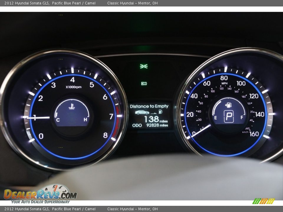 2012 Hyundai Sonata GLS Pacific Blue Pearl / Camel Photo #8
