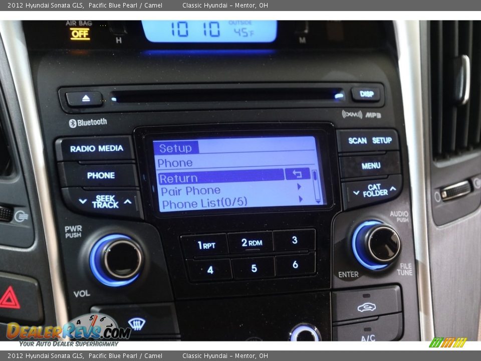 2012 Hyundai Sonata GLS Pacific Blue Pearl / Camel Photo #10