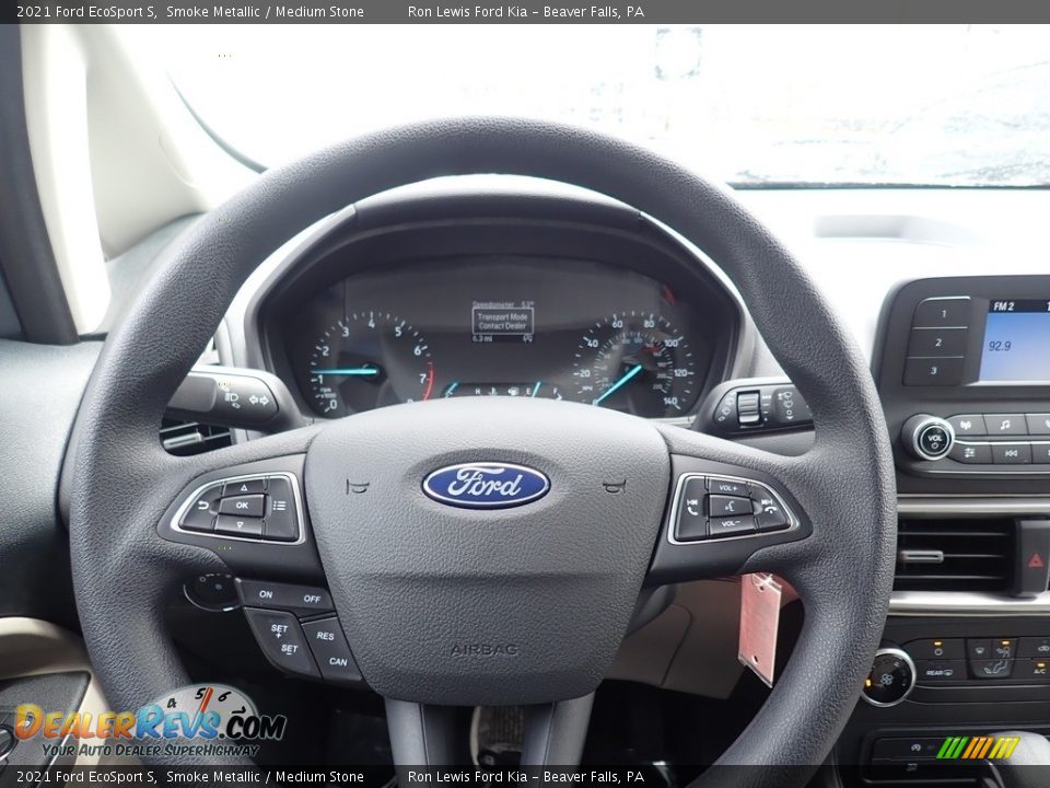 2021 Ford EcoSport S Smoke Metallic / Medium Stone Photo #17