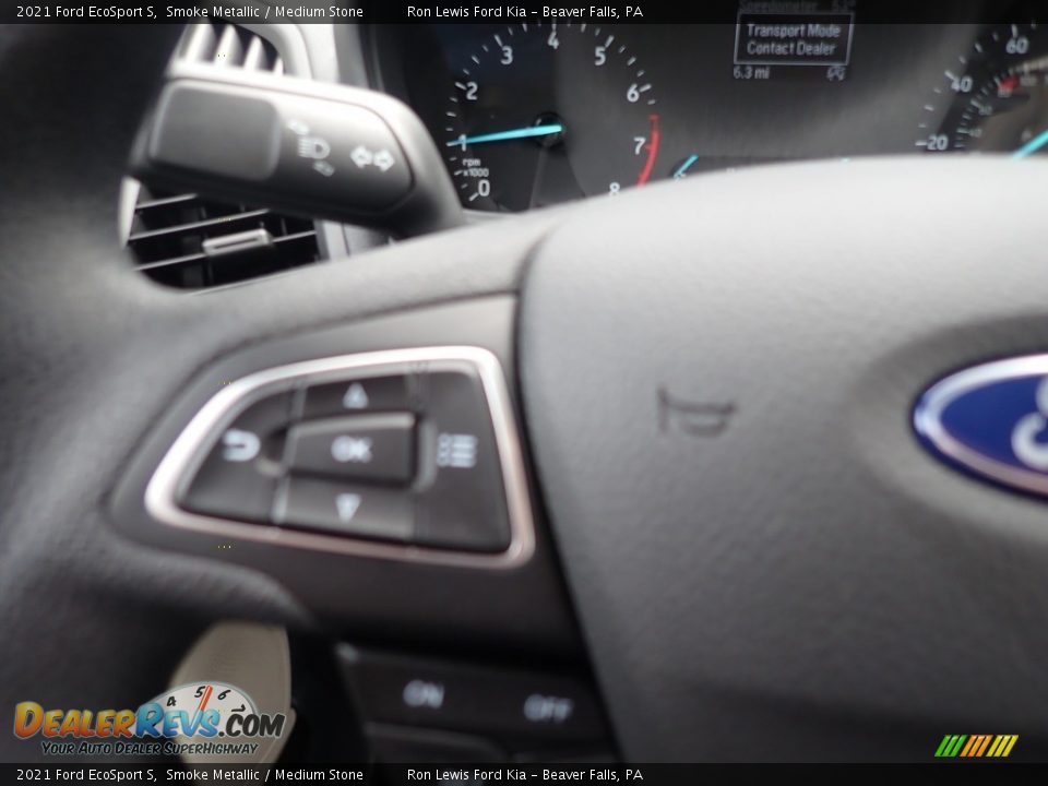 2021 Ford EcoSport S Smoke Metallic / Medium Stone Photo #22