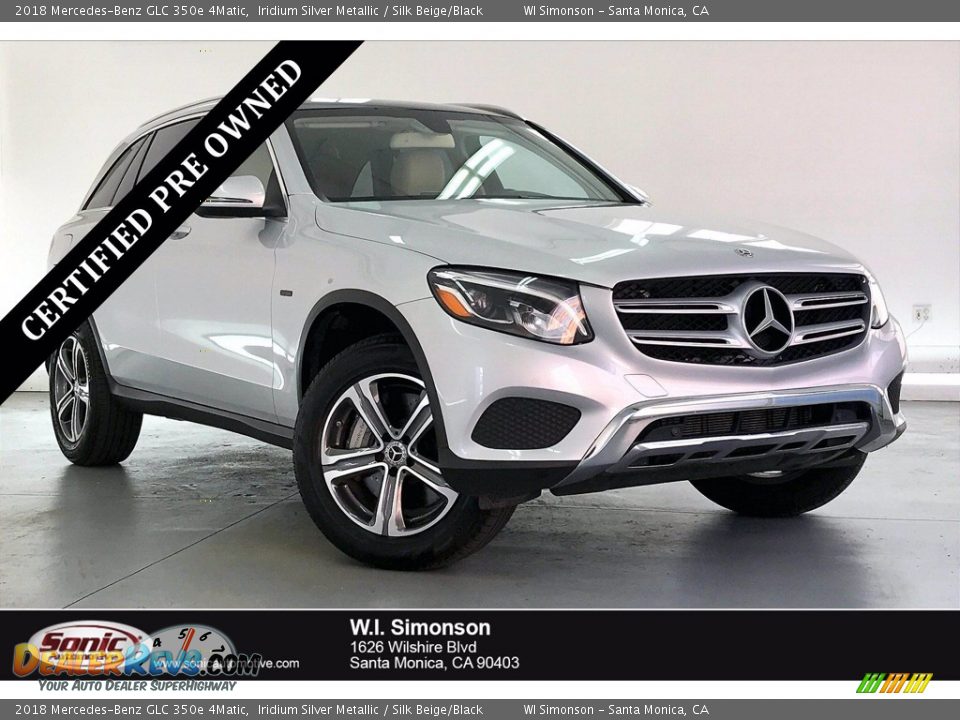 2018 Mercedes-Benz GLC 350e 4Matic Iridium Silver Metallic / Silk Beige/Black Photo #1