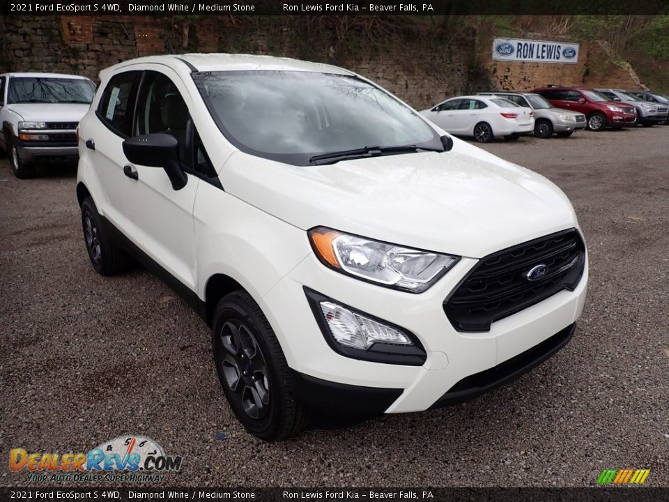 2021 Ford EcoSport S 4WD Diamond White / Medium Stone Photo #3