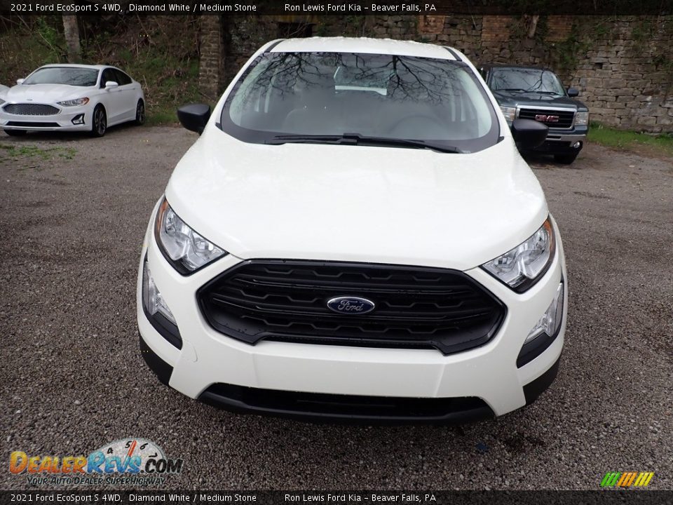 2021 Ford EcoSport S 4WD Diamond White / Medium Stone Photo #4