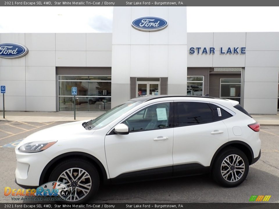 2021 Ford Escape SEL 4WD Star White Metallic Tri-Coat / Ebony Photo #1