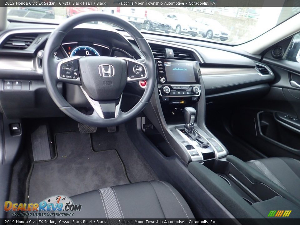 2019 Honda Civic EX Sedan Crystal Black Pearl / Black Photo #17