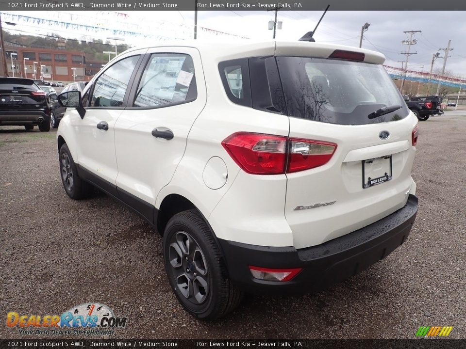2021 Ford EcoSport S 4WD Diamond White / Medium Stone Photo #7