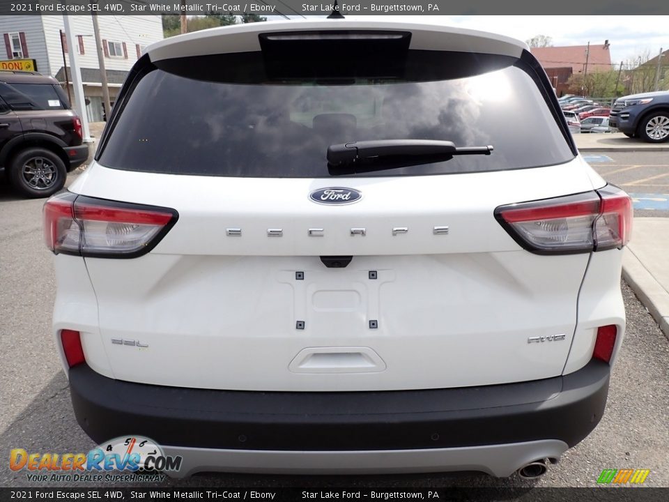 2021 Ford Escape SEL 4WD Star White Metallic Tri-Coat / Ebony Photo #4