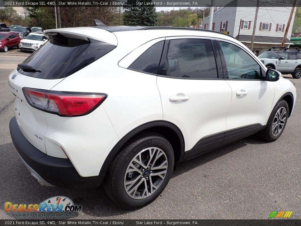 2021 Ford Escape SEL 4WD Star White Metallic Tri-Coat / Ebony Photo #6