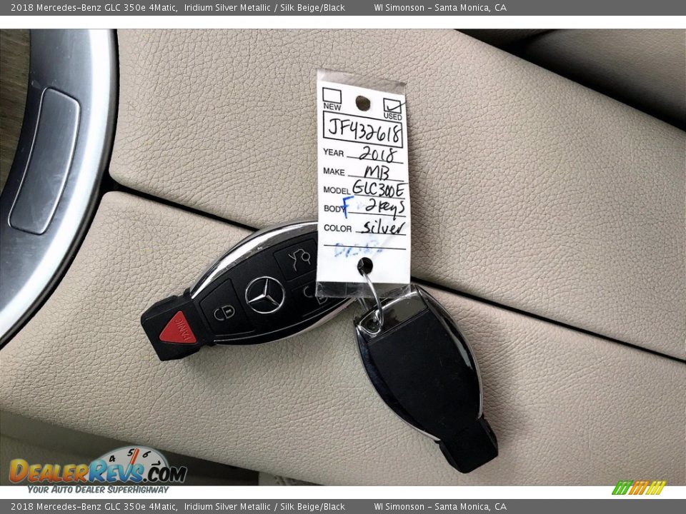 2018 Mercedes-Benz GLC 350e 4Matic Iridium Silver Metallic / Silk Beige/Black Photo #11
